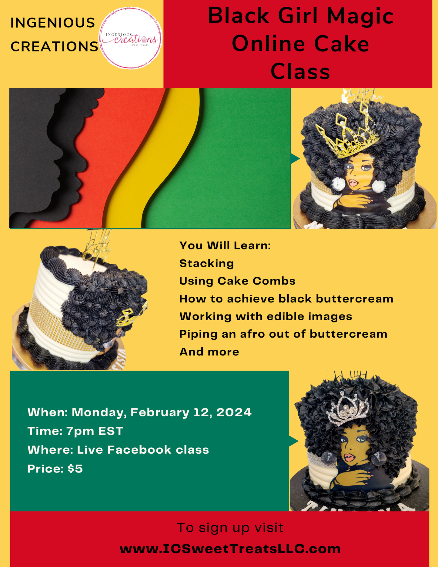 Black Girl Magic Online Cake Class