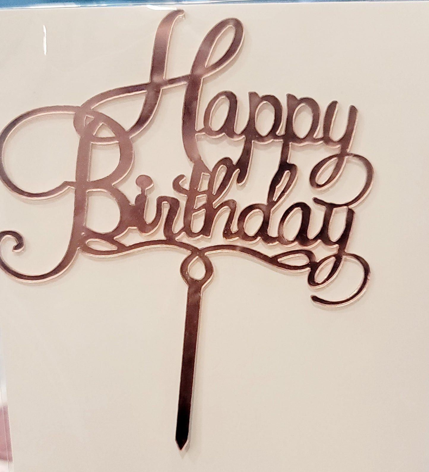 Happy Birthday acrylic cake toppers