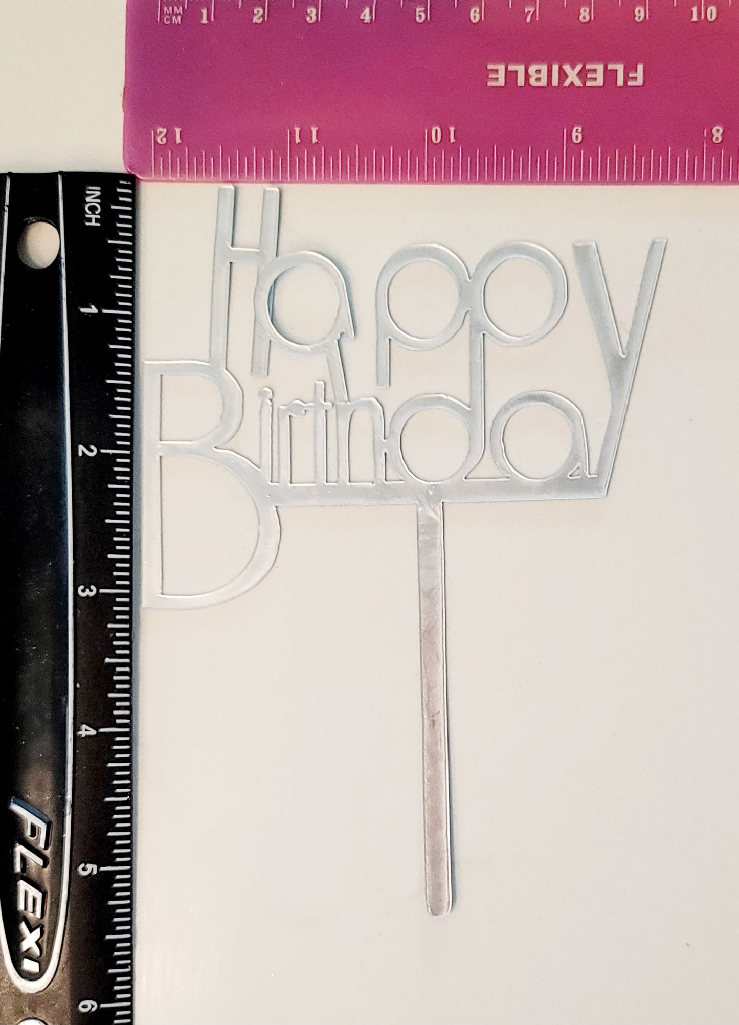 Happy Birthday acrylic cake toppers