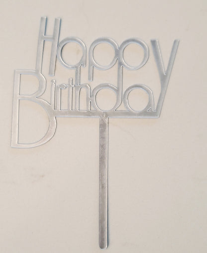 Happy Birthday acrylic cake toppers