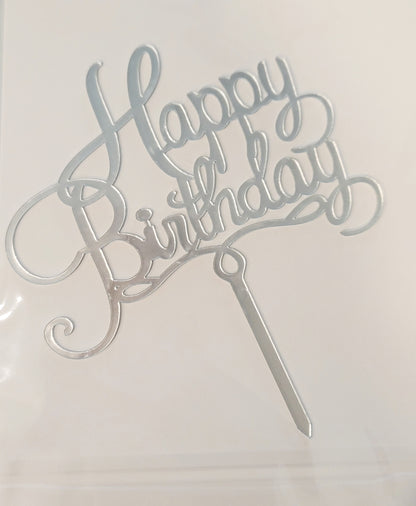 Happy Birthday acrylic cake toppers