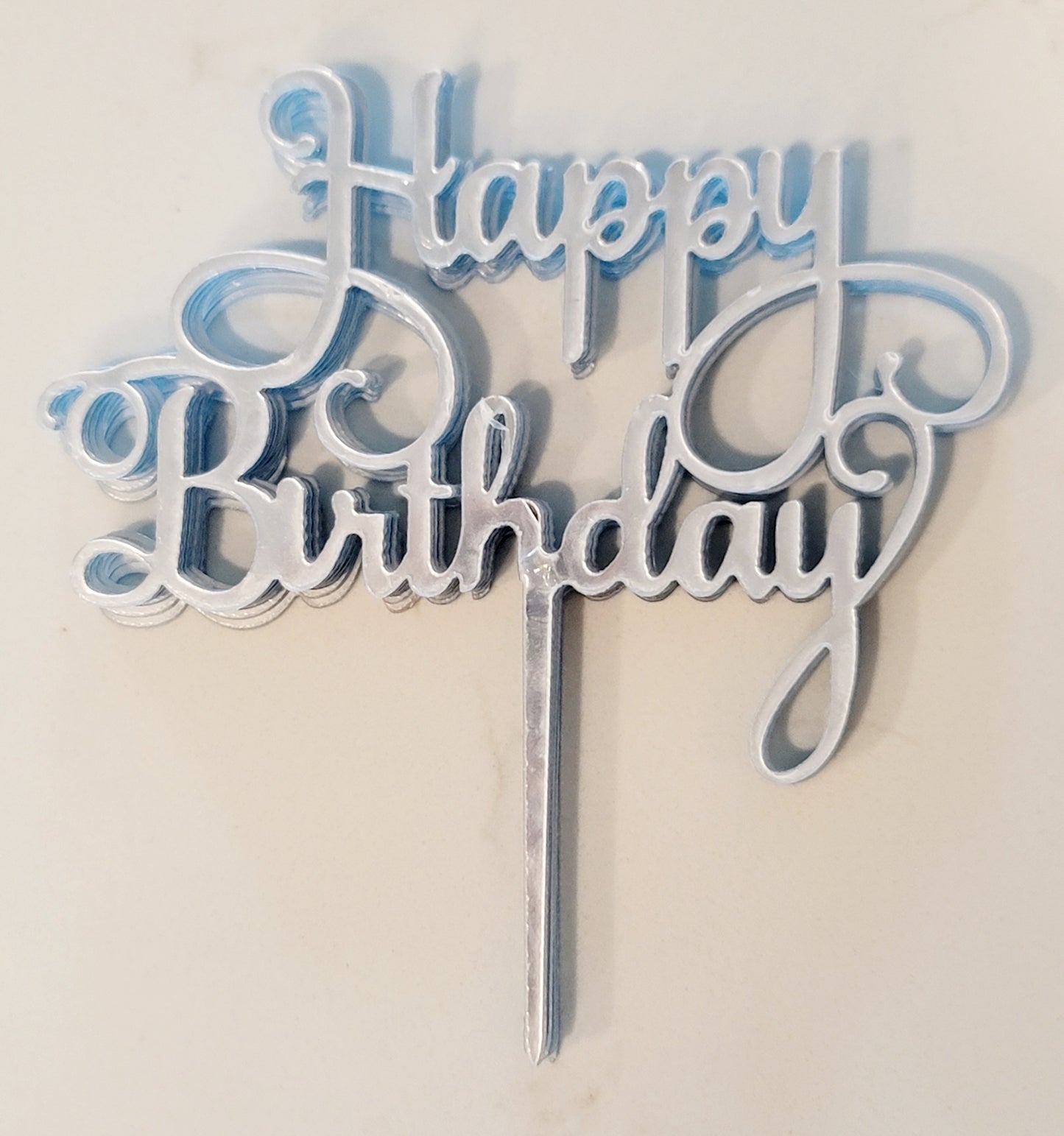 Happy Birthday acrylic cake toppers
