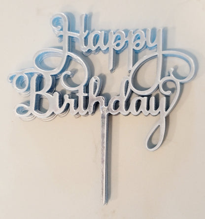 Happy Birthday acrylic cake toppers