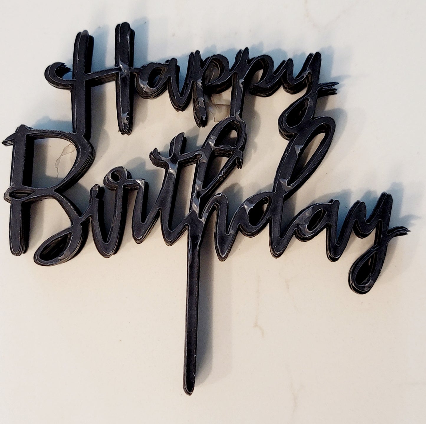 Happy Birthday acrylic cake toppers
