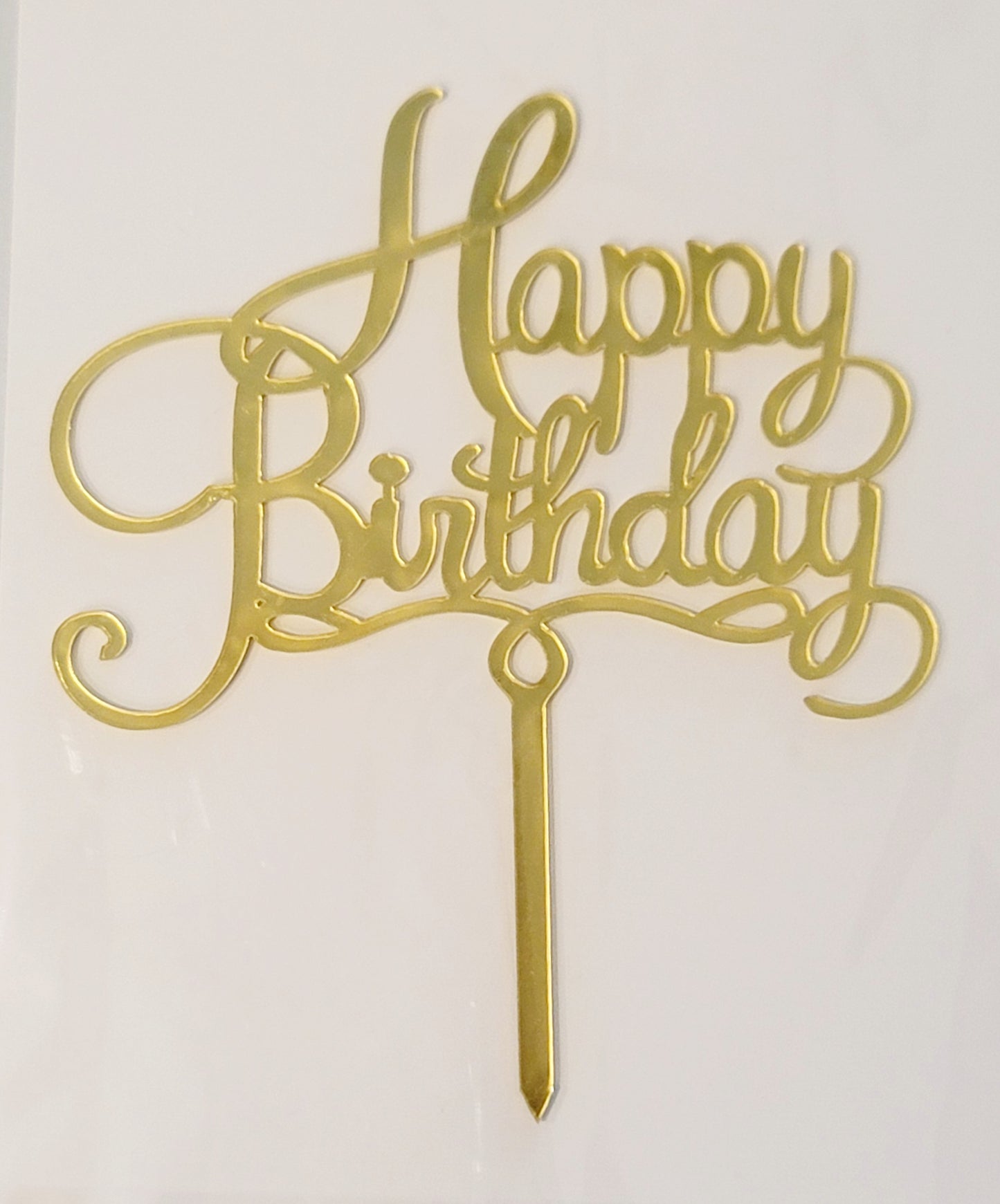 Happy Birthday acrylic cake toppers