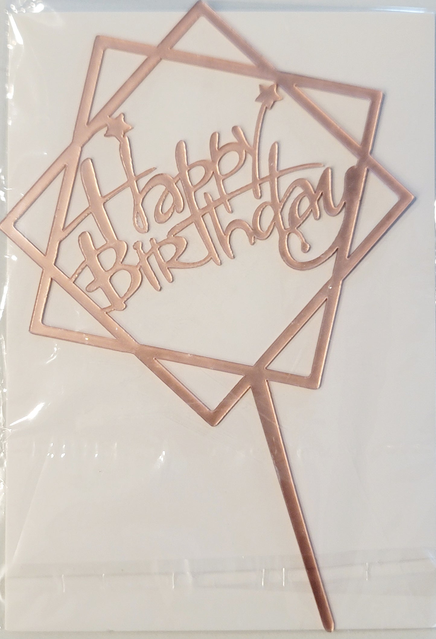 Happy Birthday acrylic cake toppers