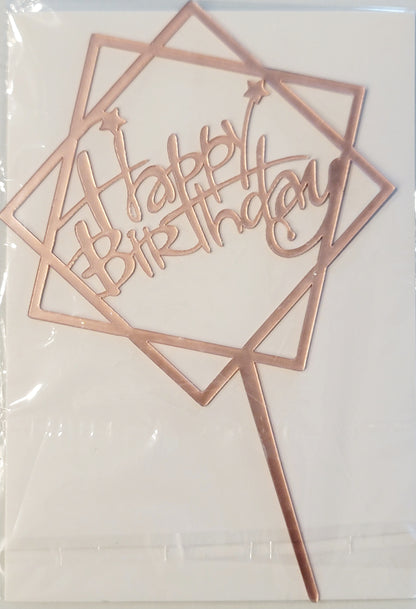 Happy Birthday acrylic cake toppers