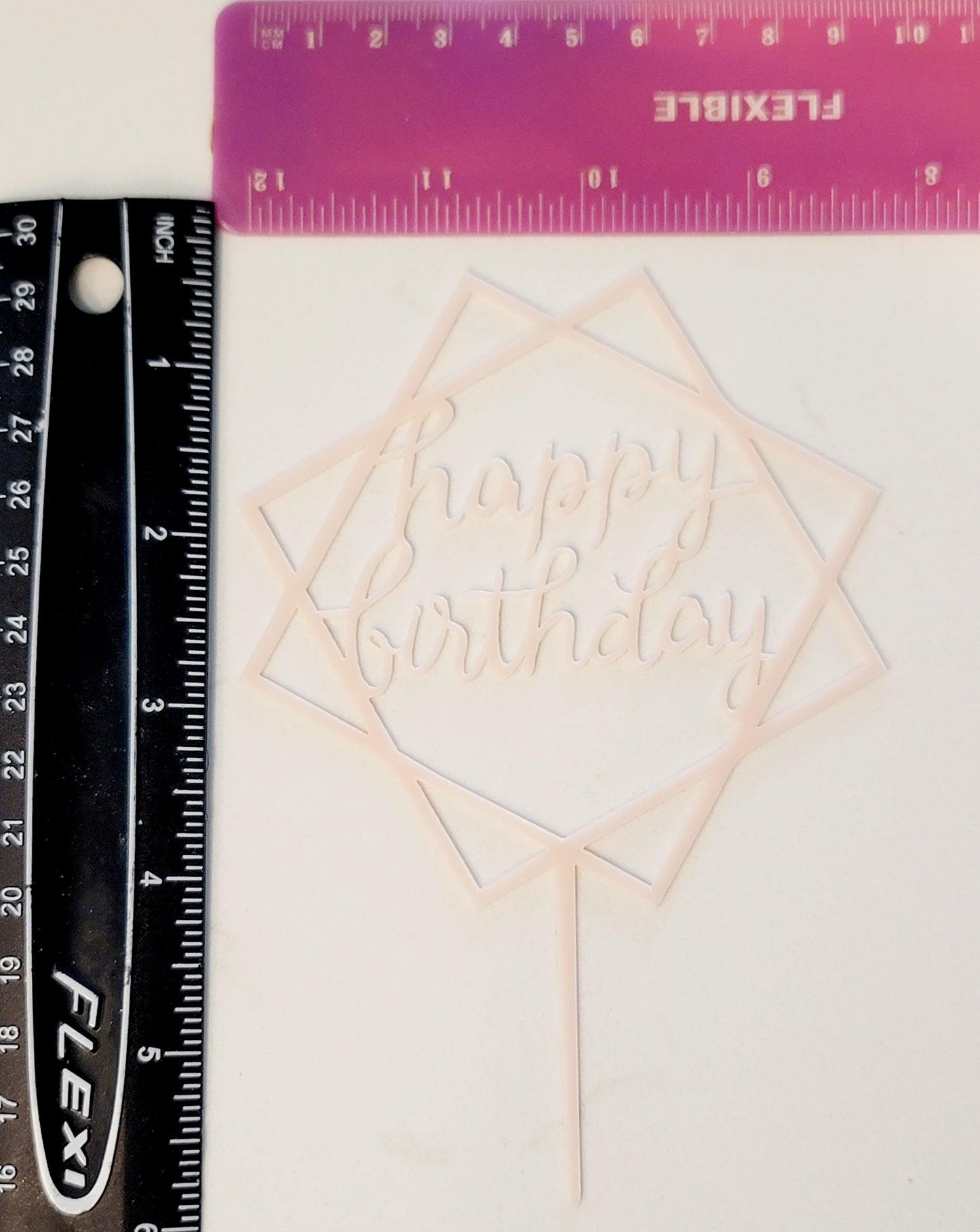 Happy Birthday acrylic cake toppers