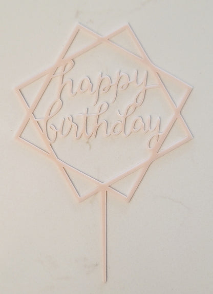 Happy Birthday acrylic cake toppers