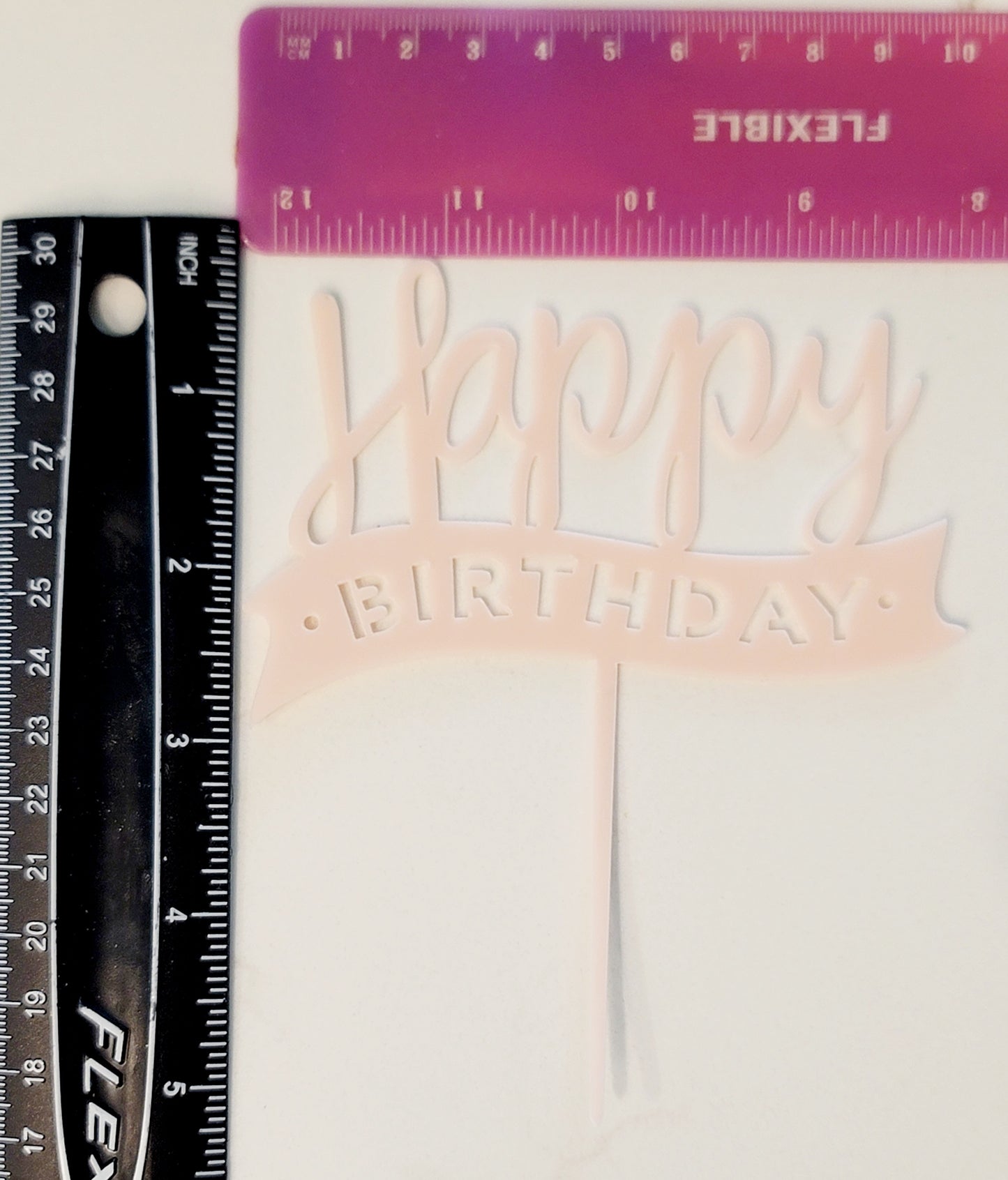 Happy Birthday acrylic cake toppers