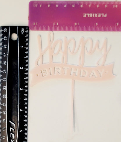 Happy Birthday acrylic cake toppers