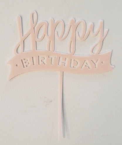 Happy Birthday acrylic cake toppers