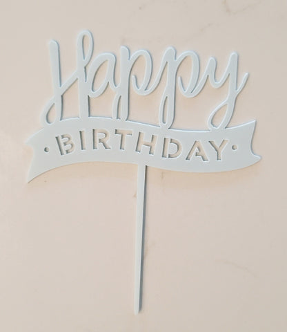 Happy Birthday acrylic cake toppers