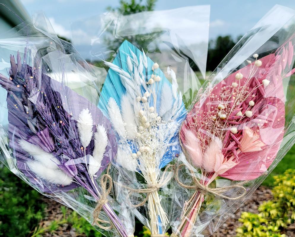 Dried Palm Leaf Bouquets