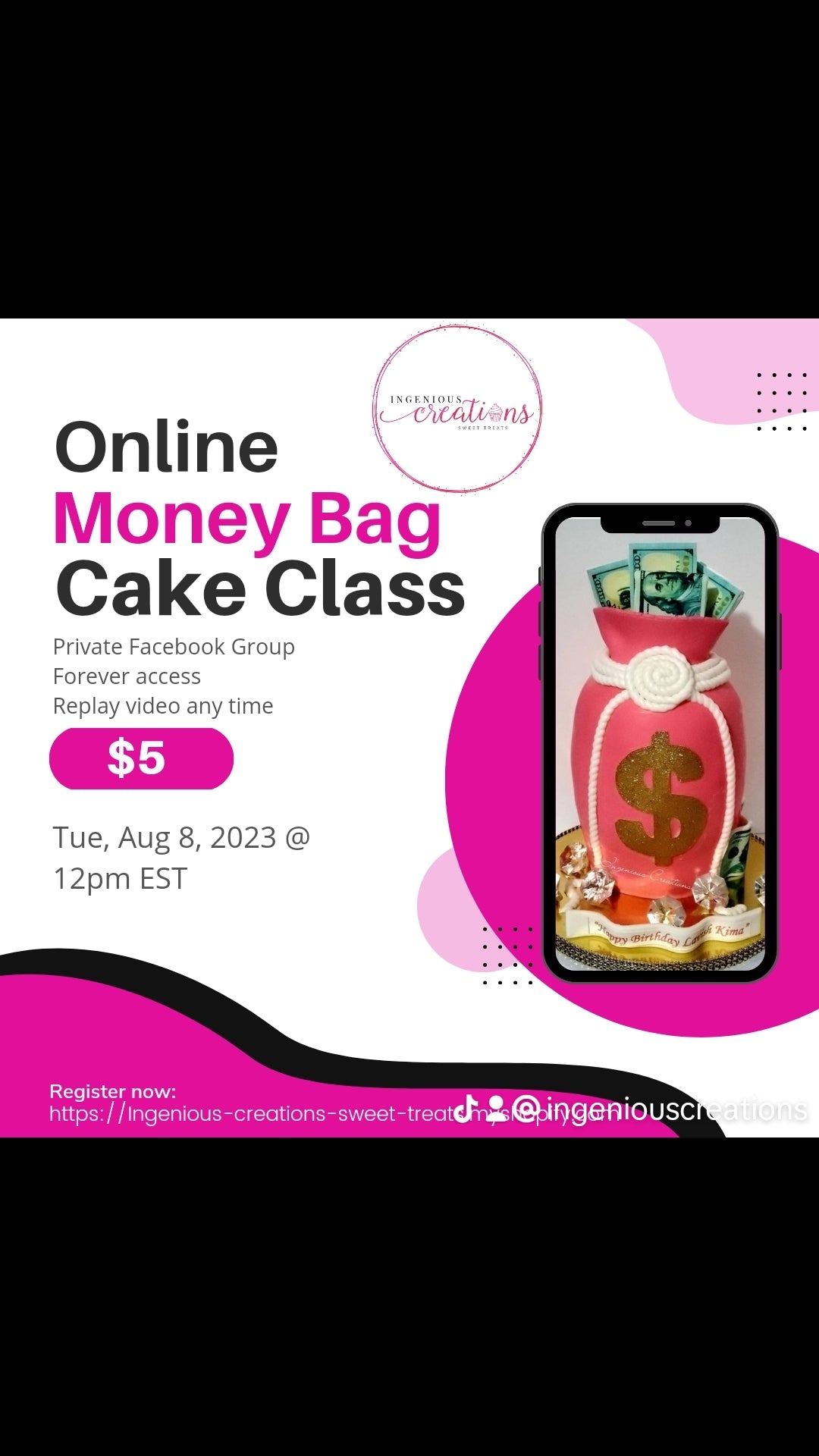 Money Bag Cake Class